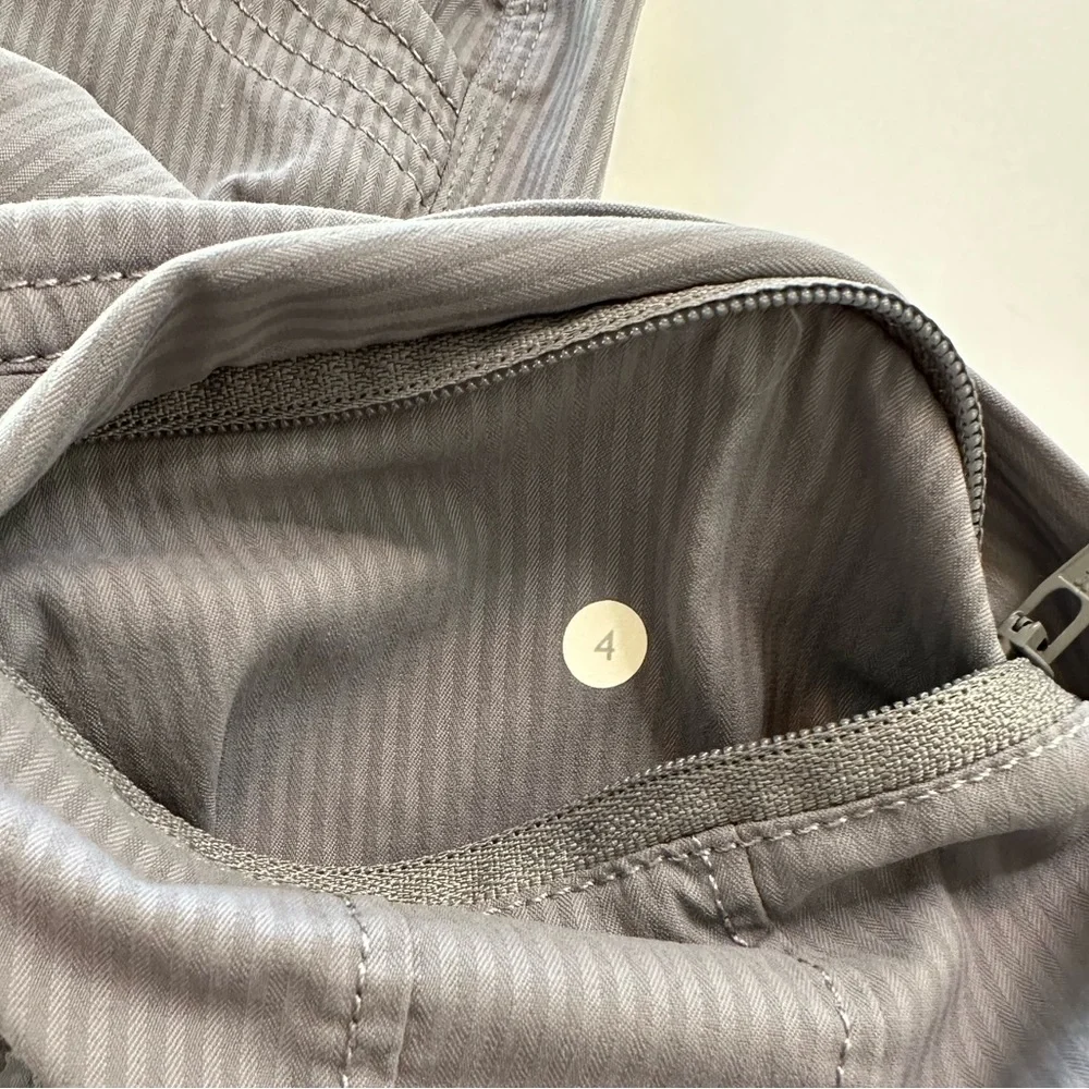 Lululemon Yoga Camp Crop Cargo Pants Fossil Gray Women’s Size 4 - Picture 13 of 16